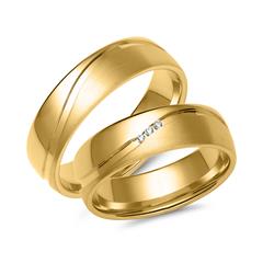 🦚 Eheringe aus Gold mit 3 Brillanten