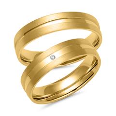 🦚 Trauringe aus Gold mit Brillant