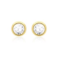 🦚 Damen Ohrstecker aus 14K Gold mit Brillanten