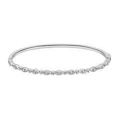 🦚 Armreif mit lab grown Diamanten, Weißgold oder Platin