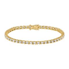 🦚 Tennisarmband mit lab grown Diamanten aus Gold