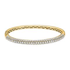 🦚 Lab grown Diamantarmreif für Damen aus Gelbgold