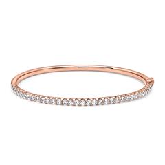 🦚 Aufklappbarer Diamantarmreif aus Roségold, lab grown