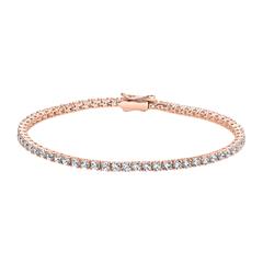 🦚 Roségoldenes Tennisarmband mit lab grown Diamanten