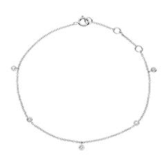 🦚 14K Weißgold Armband für Damen mit Brillanten