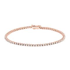 🦚 Roségoldenes Tennisarmband mit Diamanten