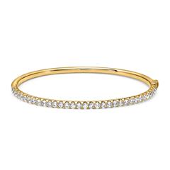 🦚 Damen Armreif aus Gold mit Diamanten