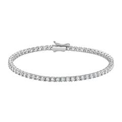🦚 Diamant-Tennisarmband aus Weißgold oder Platin