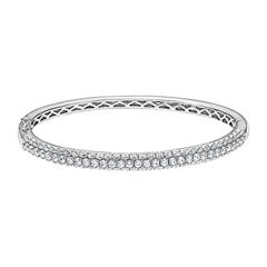 🦚 Armreif aus Weißgold oder Platin mit Diamanten