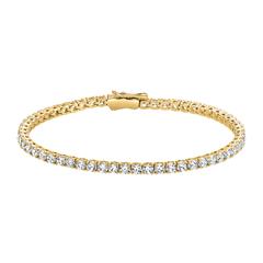 🦚 Diamant-Tennisarmband aus Gold für Damen