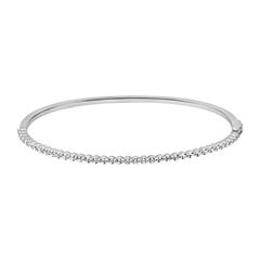 🦚 Damen Armreif aus Weißgold oder Platin mit Diamanten