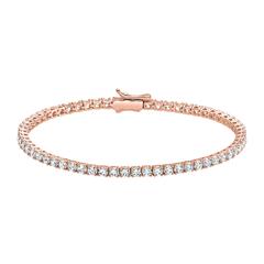 🦚 Roségoldenes Tennisarmband mit Diamanten