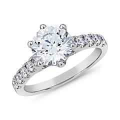 🦚 Verlobungsring mit Diamanten aus Weißgold oder Platin