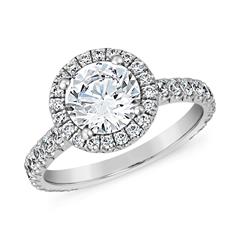 🦚 Weißgold oder Platin Verlobungsring mit Diamanten