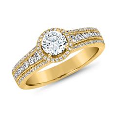 🦚 Gravierbarer Goldring mit lab grown Diamanten