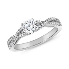 🦚 Weißgold oder Platin Diamantring, lab grown