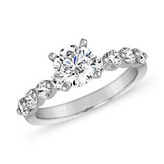 🦚 Weißgold oder Platin Ring mit lab grown Brillanten