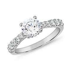 🦚 Weißgold oder Platin Diamantring, lab grown