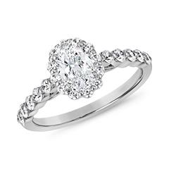 🦚 Ring aus Weißgold oder Platin mit lab grown Diamanten