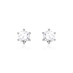 🦚 Diamant Ohrstecker für Damen aus 585er Weißgold