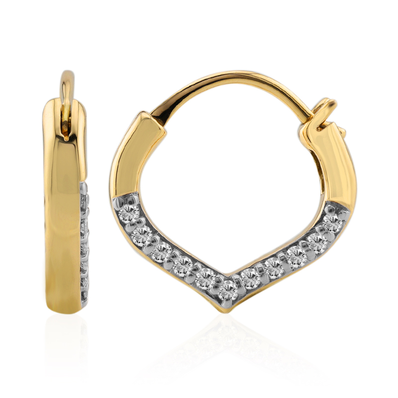 SI1 (G) Brillant-Goldohrringe (Annette)