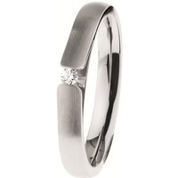 Ernstes Design Fingerring Ernstes Design Ring R506.53 Edelstahl mit Brillant Größe 53