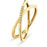CHRIST Diamantring CHRIST Damen-Damenring 375er Gelbgold 7 Diamant goldfarben|gelb