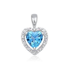 🦚 585er Anhänger 1 Topas Diamant 0,053 ct.
