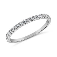 🦚 Half Eternity Ring mit Labordiamanten, Weißgold, Platin