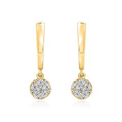 🦚 Diamant Ohrringe für Damen aus Gold