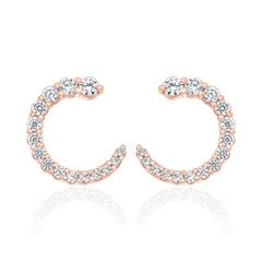 🦚 Damen Ohrstecker aus Roségold mit Brillanten