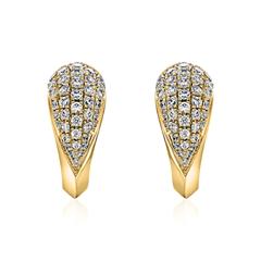 🦚 Damen Ohrstecker aus Gelbgold mit Diamanten