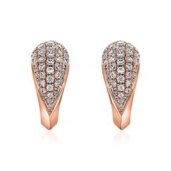 🦚 Ohrschmuck für Damen aus Roségold mit Diamanten