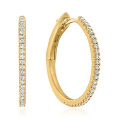 🦚 Damen Creolen aus Gold mit Diamanten