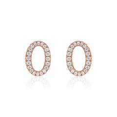 🦚 Lab Grown Diamant Ohrstecker für Damen aus Roségold