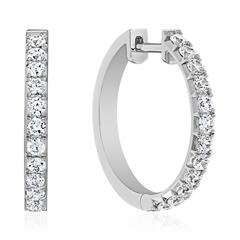 🦚 Lab Grown Diamant Creolen aus Weißgold oder Platin