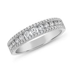 🦚 Weißgold oder Platin Ring mit Diamanten, lab-grown