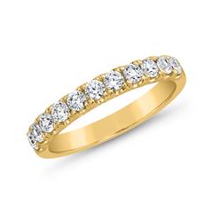 🦚 Damenring aus Gelbgold mit Brillanten, lab-grown