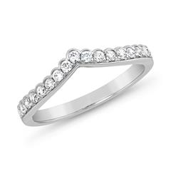 🦚 V-förmiger lab-grown Diamantring, Weißgold oder Platin
