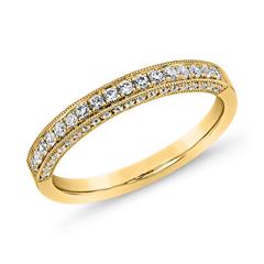 🦚 Diamantbesetzter Goldring für Damen, lab-grown