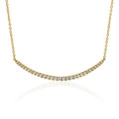 🦚 Lab grown Diamantkette für Damen aus Gelbgold