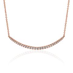 🦚 Roségoldene Damenkette mit lab grown Diamanten