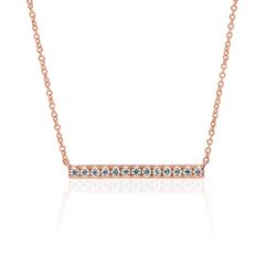 🦚 Damenkette mit lab grown Diamanten aus Roségold
