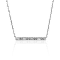 🦚 Weißgoldene Halskette mit Diamanten für Damen