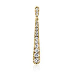 🦚 Diamantanhänger aus Gelbgold für Damen