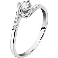 CHRIST Diamantring CHRIST Damen-Damenring 585er Weißgold 1 Diamant goldfarben
