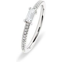 CHRIST Diamantring CHRIST Damen-Damenring 750er Weißgold 1 Diamant goldfarben