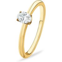CHRIST Diamantring CHRIST Damen-Damenring 1 Diamant gelb|goldfarben