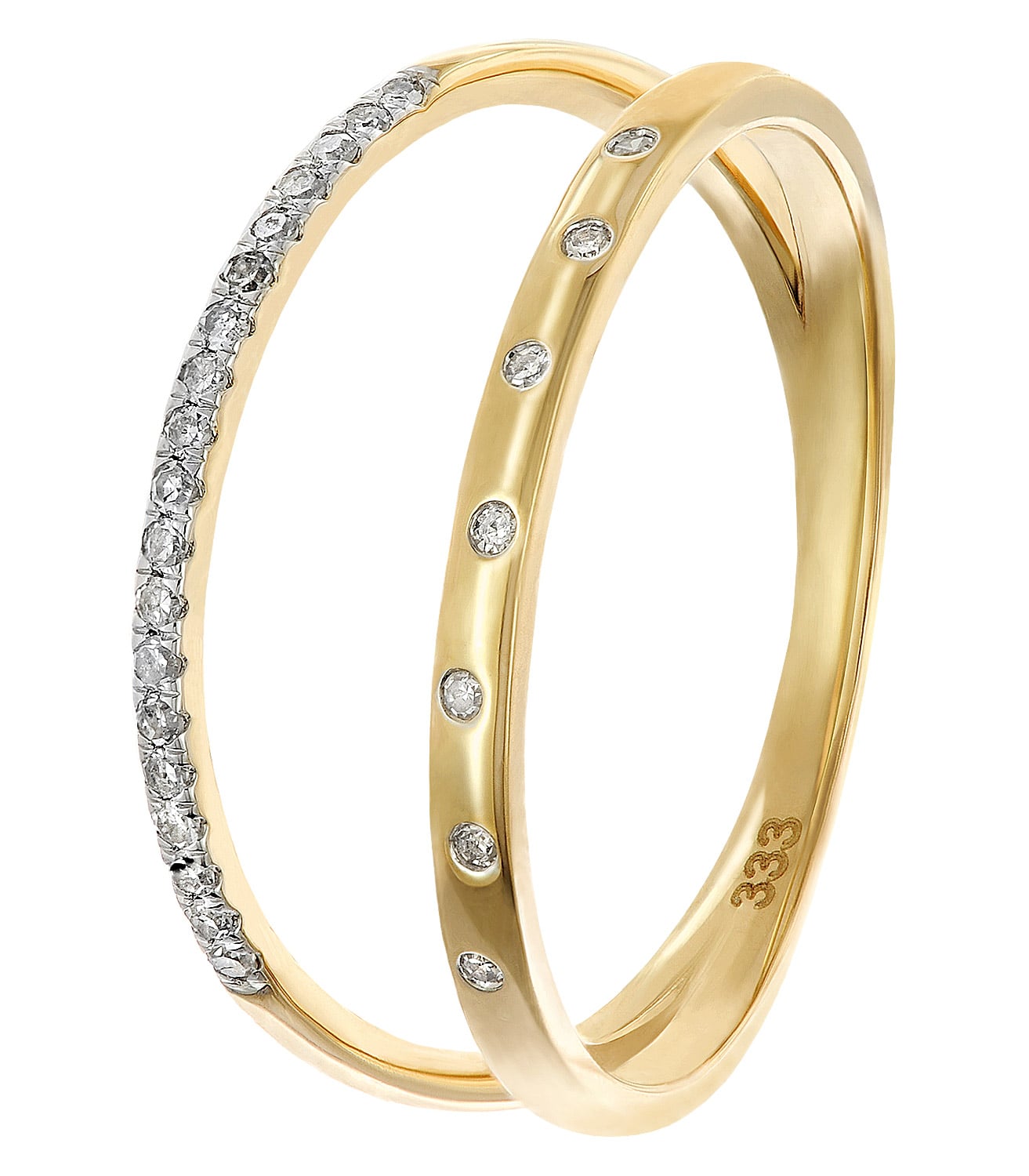GLIZZ GL8666 Damenring Mit Diamanten Gold 333/8K