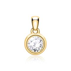 🦚 Damen Anhänger aus 14K Gold mit Diamant